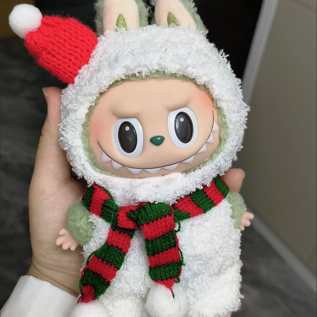 17cm Cute Mini Plush Doll'S Clothes Outfit Accessories For Korea Kpop Exo Labubu Idol Dolls Bear Jumpsuit Clothing DIY Kids Gift