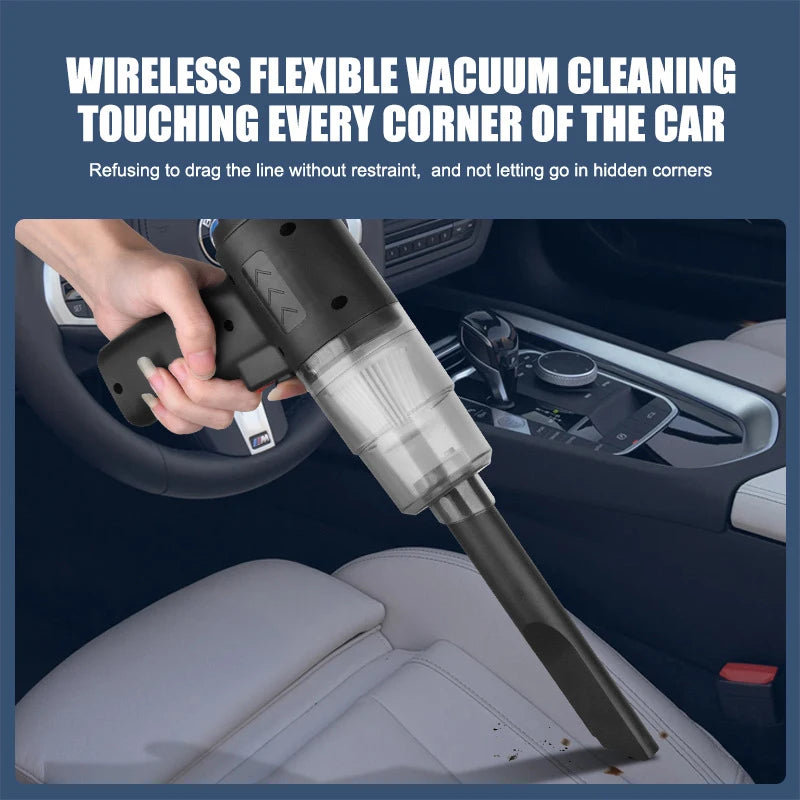 Powerful Portable Car Wireless Vacuum Cleaner 3-in-1 120W Handheld for Home & Auto Lightweight Cordless Rechargeable New 2025