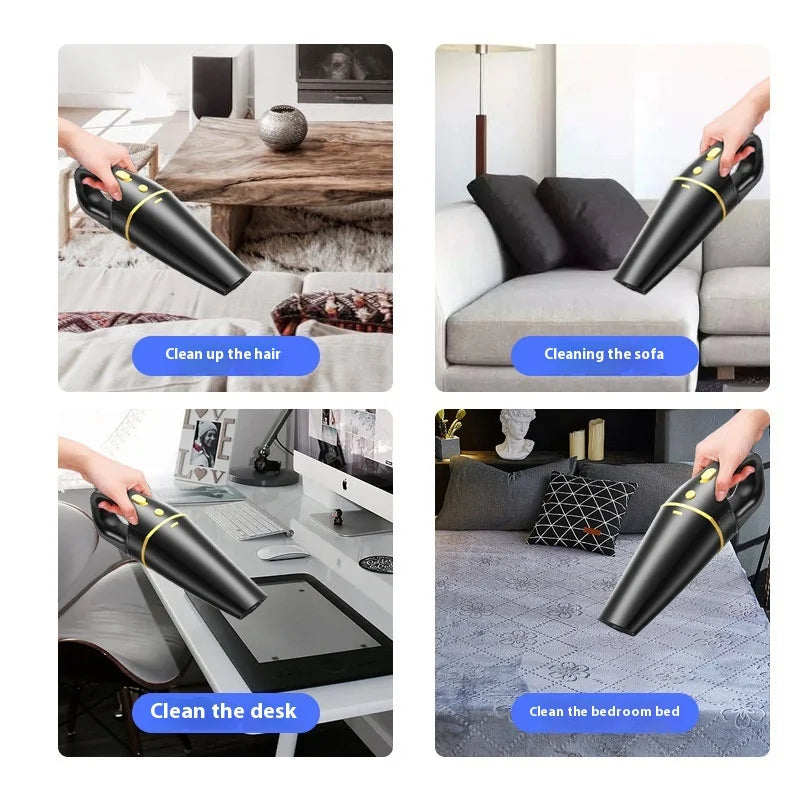 Portable Wireless Car Vacuum Cleaner Rechargeable Household Dual-Use Small High-Power Car Dedicated Powerful Handheld