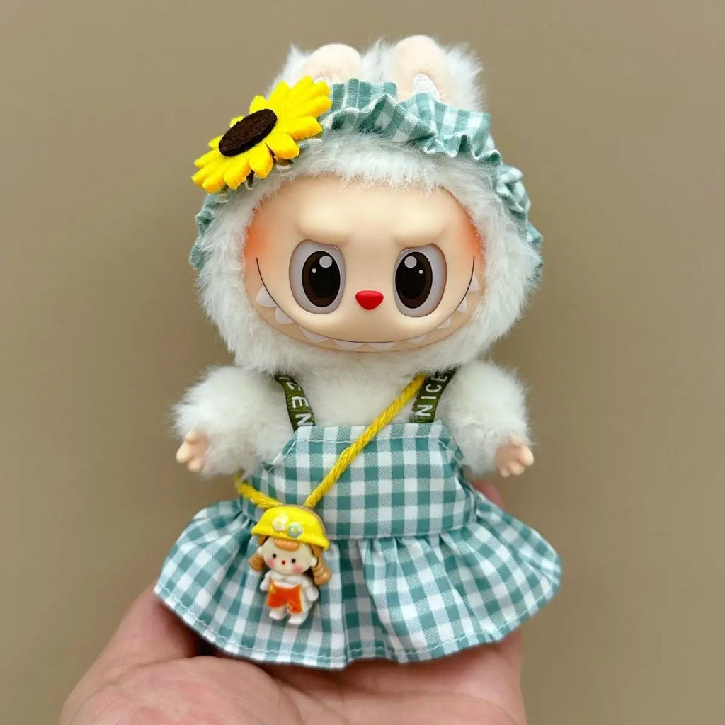 17cm Cute Mini Plush Doll'S Clothes Outfit Accessories For Korea Kpop Exo Labubu Idol Dolls Skirt Hat Clothing DIY Kids Gift