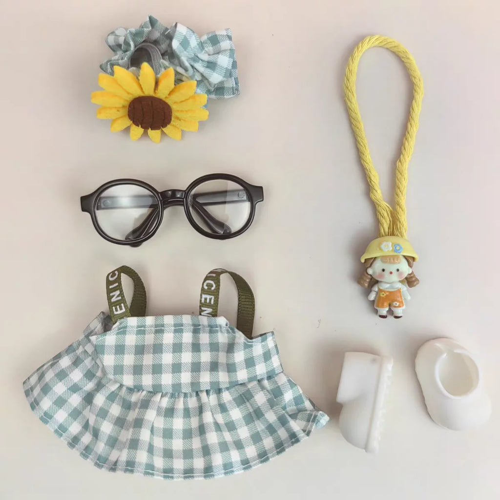 17cm Cute Mini Plush Doll'S Clothes Outfit Accessories For Korea Kpop Exo Labubu Idol Dolls Skirt Hat Clothing DIY Kids Gift