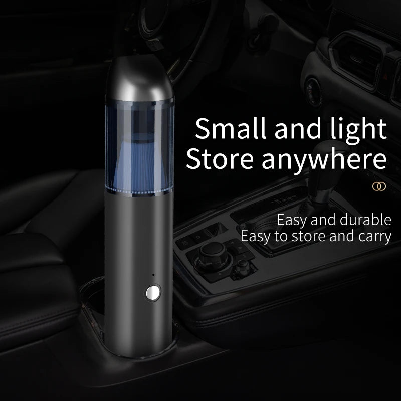 Portable Handheld Car Vacuum Cleaner - Wireless, USB Rechargeable, Powerful Suction, Suitable for Home and Car Use