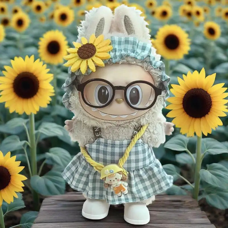 For 17cm Cute Mini Plush Doll'S Clothes Outfit Accessories For Korea Kpop Exo Labubu Idol Dolls Skirt Hat Clothing DIY Kids Gift