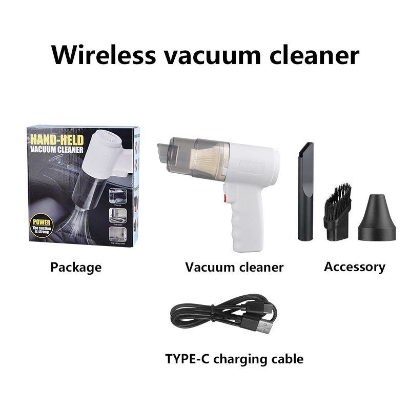 Powerful Portable Car Wireless Vacuum Cleaner 3-in-1 120W Handheld for Home & Auto Lightweight Cordless Rechargeable New 2025