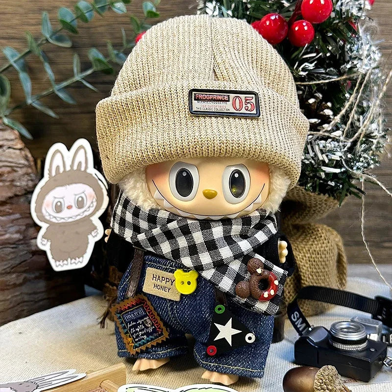 17cm Cute Mini Plush Doll'S Clothes Outfit Accessories For Korea Kpop Exo Labubu Idol Dolls Skirt Hat Clothing DIY Kids Gift