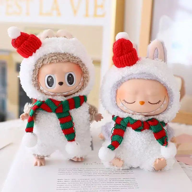 17cm Cute Mini Plush Doll'S Clothes Outfit Accessories For Korea Kpop Exo Labubu Idol Dolls Bear Jumpsuit Clothing DIY Kids Gift