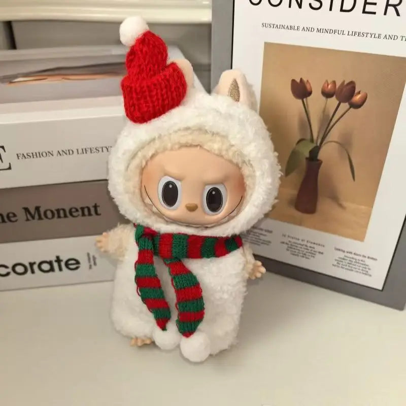 17cm Cute Mini Plush Doll'S Clothes Outfit Accessories For Korea Kpop Exo Labubu Idol Dolls Bear Jumpsuit Clothing DIY Kids Gift