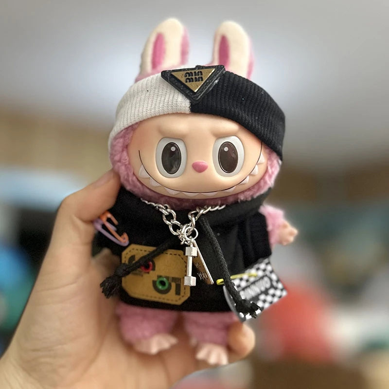 17cm Cute Mini Plush Doll'S Clothes Outfit Accessories For Korea Kpop Exo Labubu Idol Dolls Skirt Hat Clothing DIY Kids Gift
