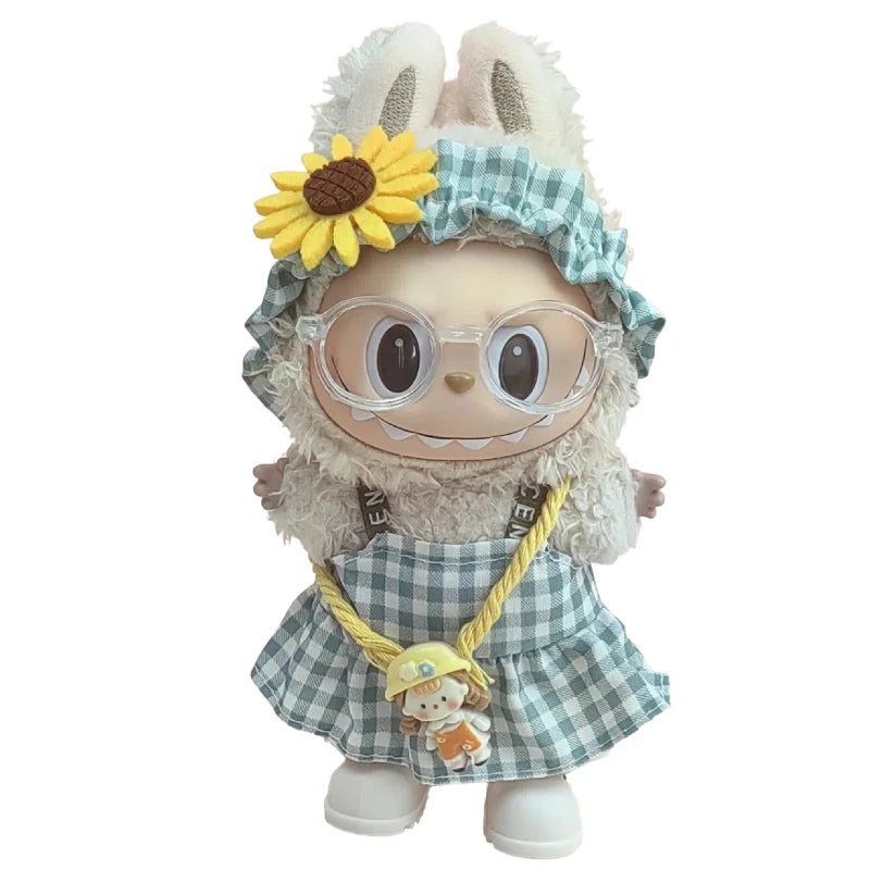 17cm Cute Mini Plush Doll'S Clothes Outfit Accessories For Korea Kpop Exo Labubu Idol Dolls Skirt Hat Clothing DIY Kids Gift