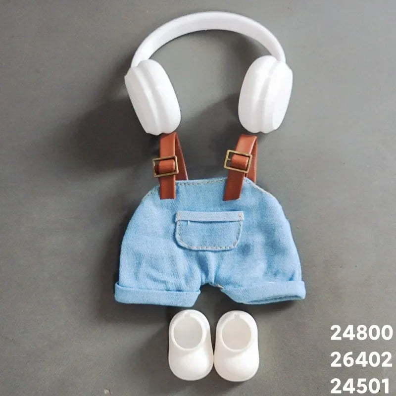 17cm Cute Mini Plush Doll'S Clothes Outfit Accessories For Korea Kpop Exo Labubu Idol Dolls Skirt Hat Clothing DIY Kids Gift