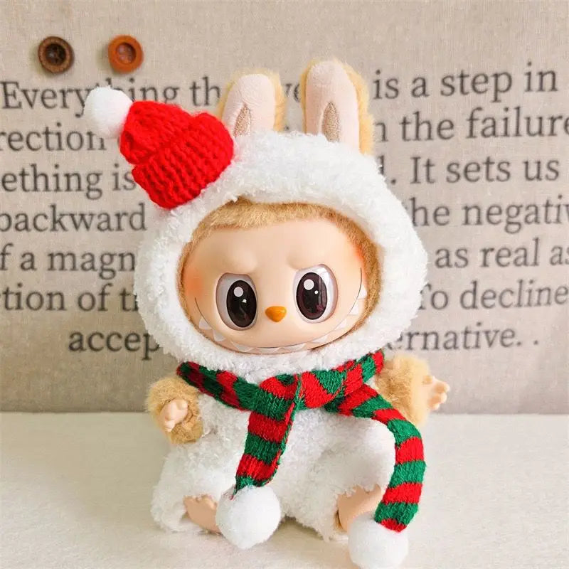 17cm Cute Mini Plush Doll'S Clothes Outfit Accessories For Korea Kpop Exo Labubu Idol Dolls Bear Jumpsuit Clothing DIY Kids Gift