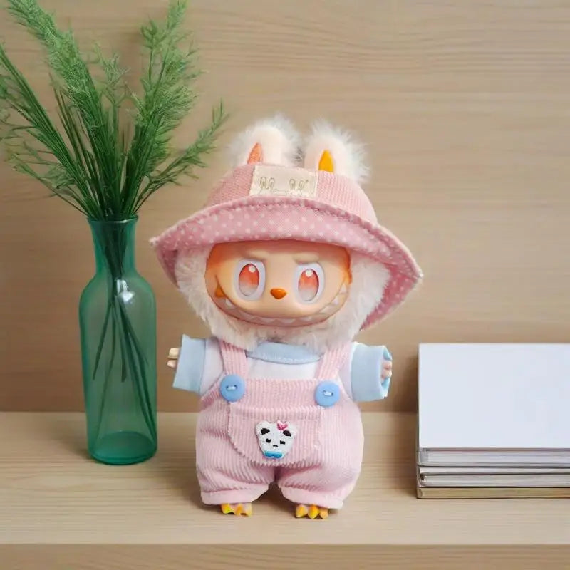 17cm Cute Mini Plush Doll'S Clothes Outfit Accessories For Korea Kpop Exo Labubu Idol Dolls Bear Jumpsuit Clothing DIY Kids Gift